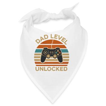 Dad level unlocked - Bandana - Weiß - Vorne