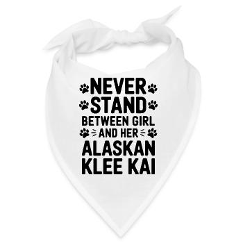 Alaskan Klee Kai Spruch Alaskan Klee Kai Geschenk - Bandana - Weiß - Vorne