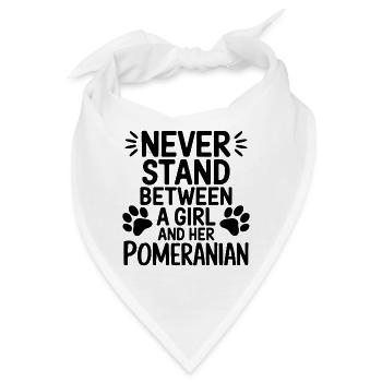 Pomeranian Spruch Hund Lustige Pomeranian Geschenk - Bandana - Weiß - Vorne