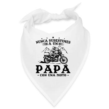 Ein Papst mit einem Motorrad zum Vatertag - Bandana - Weiß - Vorne