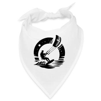 Kitesurfen Kitesurfer Kiteboard - Bandana - Weiß - Vorne