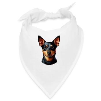 Hundegesicht - Lancashire Heeler - Bandana - Weiß - Vorne