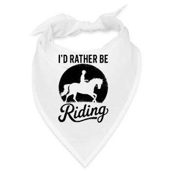 Pferde Spruch Reitsport Lustiges Pferde Geschenk - Bandana - Weiß - Vorne