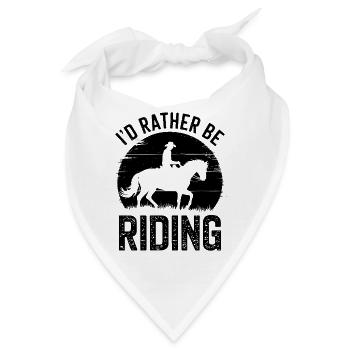 Pferde Spruch Reitsport Lustiges Pferde Geschenk - Bandana - Weiß - Vorne