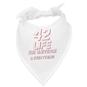 Life Universe Everything 42 Antwort - Bandana - Weiß - Vorne
