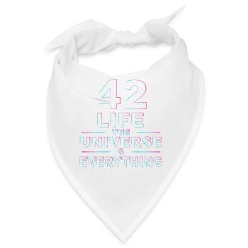 Life Universe Everything 42 Antwort - Bandana - Weiß - Vorne