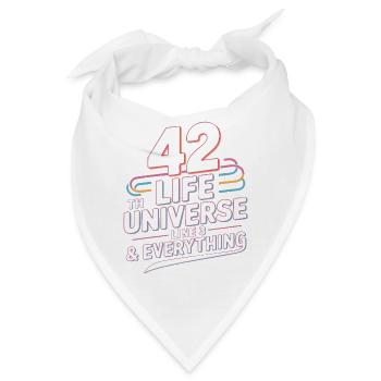 Life Universe Everything 42 Antwort - Bandana - Weiß - Vorne