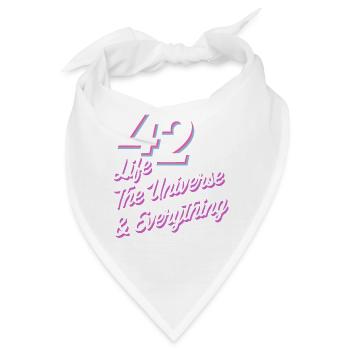 Life Universe Everything 42 Antwort - Bandana - Weiß - Vorne