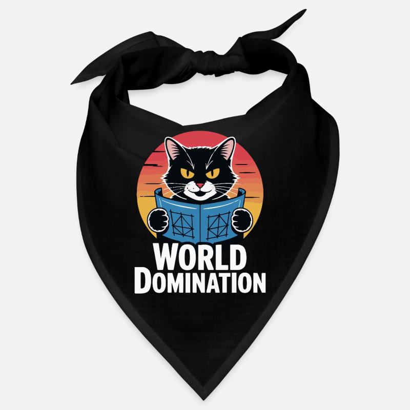 World domination – cat with big plans Bandana