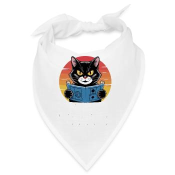 Weltherrschaft – Katze mit großen Plänen - Bandana - Weiß - Vorne