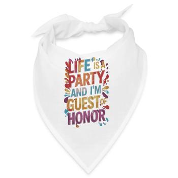 Leben ist eine Party – Gast des Abends - Bandana - Weiß - Vorne
