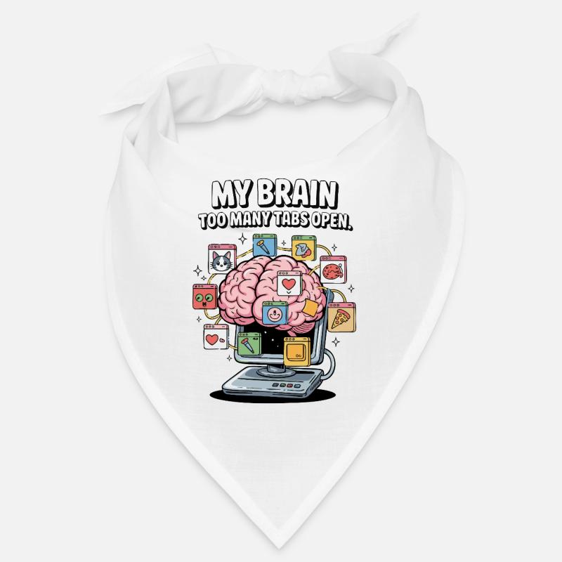 Trop d’onglets - ADD Brain Cartoon Design Bandana