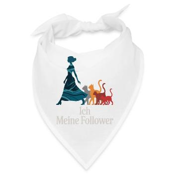 Ich & meine Follower – Katzenhumor Design - Bandana - Weiß - Vorne