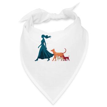 Ich & meine Follower – Hundehumor Design - Bandana - Weiß - Vorne