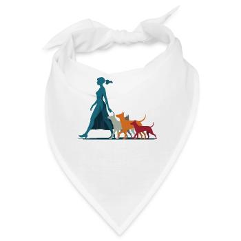 Ich & meine Follower – Hundehumor Design - Bandana - Weiß - Vorne