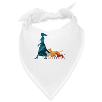 Ich & meine Follower – Hundehumor Design - Bandana - Weiß - Vorne