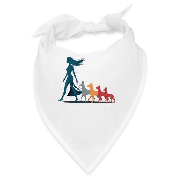 Ich & meine Follower – Hundehumor Design - Bandana - Weiß - Vorne