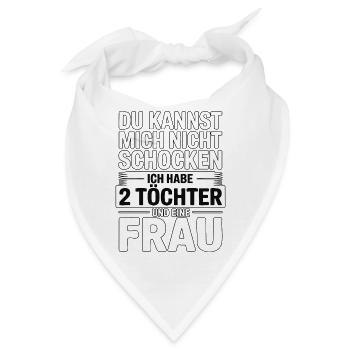 Du kannst mich nicht schocken - Nerven aus Stahl - Bandana - Weiß - Vorne