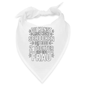 Du kannst mich nicht schocken - Nerven aus Stahl - Bandana - Weiß - Vorne