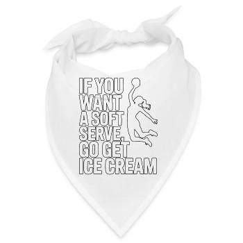 Soft-Serve? Dann ab zum Eis – Volleyball - Bandana - Weiß - Vorne
