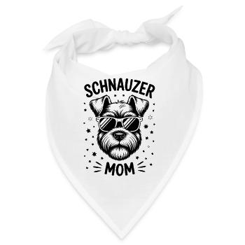 Schnauzer Spruch Mama Lustiges Schnauzer Geschenk - Bandana - Weiß - Vorne