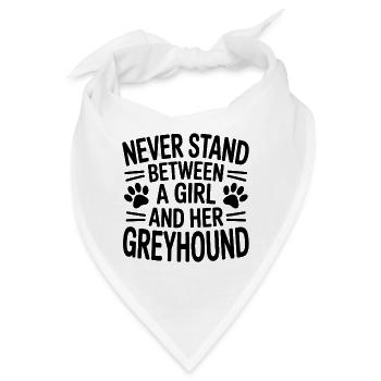 Greyhound Spruch Windhund Witz Greyhound Geschenk - Bandana - Weiß - Vorne