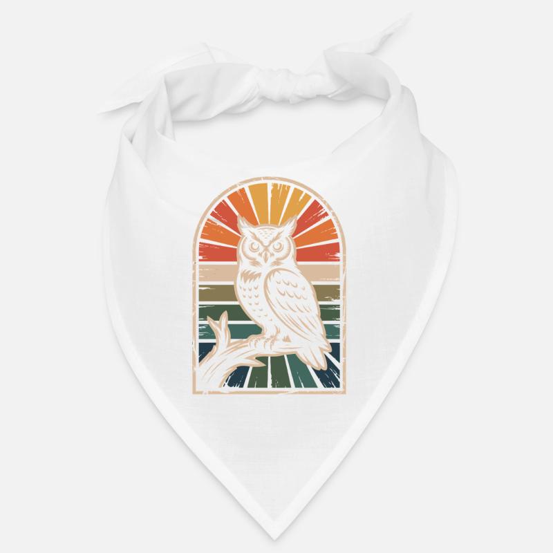 Vintage Eule Vogel Bandana