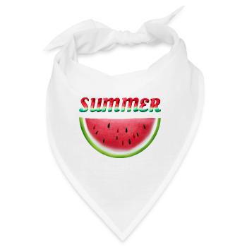 Summer with Watermelon Sommer Wassermelone - Bandana - Weiß - Vorne