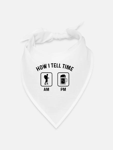 How to say time at PM - (2) - Bandana - white - Front