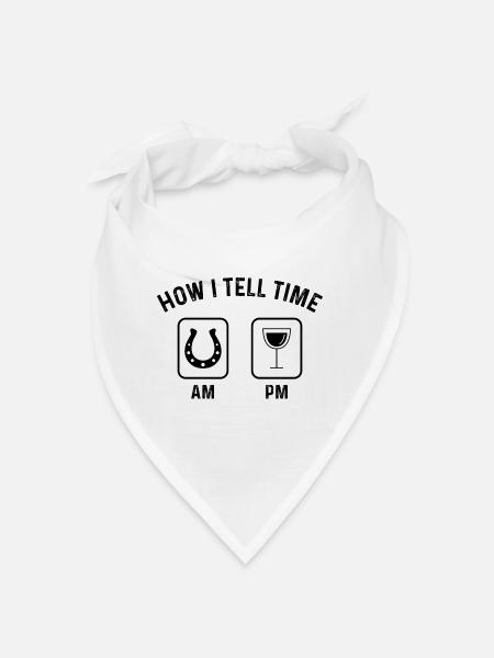 How to say time on PM 2 - - Bandana - white - Front