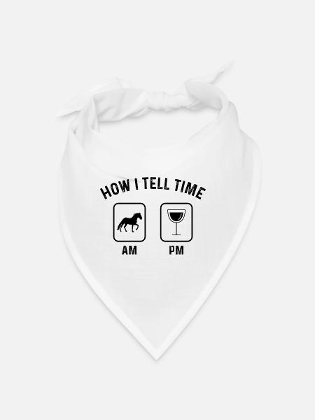 How to say time at PM - - Bandana - white - Front