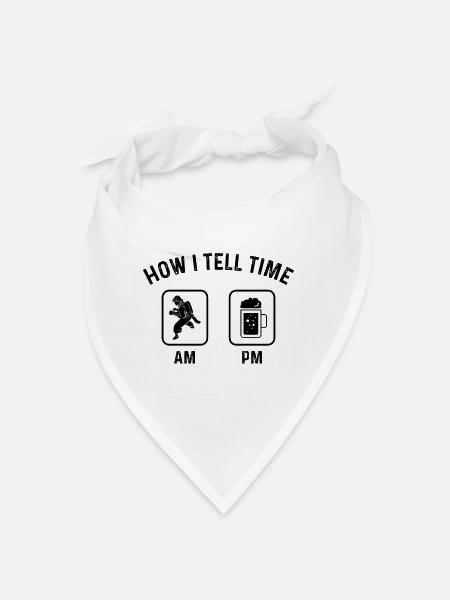 How to say time at PM - (2) - Bandana - white - Front