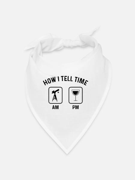 How to say time at PM - - Bandana - white - Front