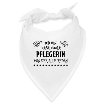 Pflegerin Spruch Pflegekraft Pflegerin Geschenk - Bandana - Weiß - Vorne