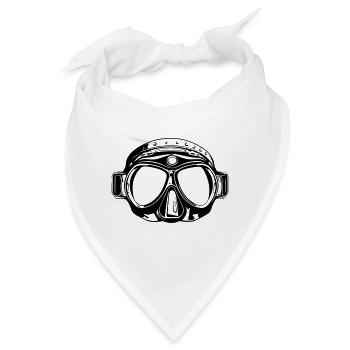 Taucherbrille Symbol Tauchen - Bandana - Weiß - Vorne