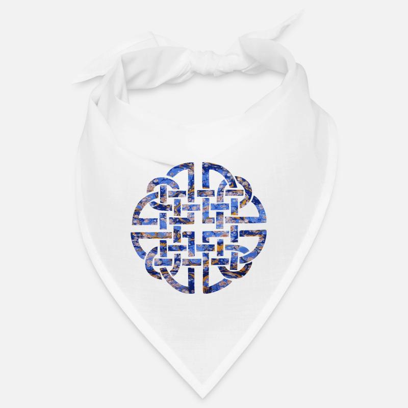 keltischer knoten 8 e 112 - Bandana - Weiß