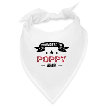 Befördert zu Poppy Again Schwangerschaft Ankündigung - Bandana - Weiß - Vorne