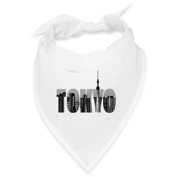 Die Stadt Tokyo Skyline Silhouette Japan Tokyo - Bandana - Weiß - Vorne