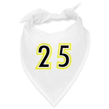 25 Zahl College - Bandana - Weiß - Vorne