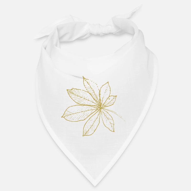 Dessins illustrés Splendeur verte avec feuille - Bandana - blanc