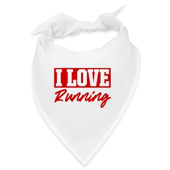 Ich liebe Rennen - Bandana - Weiß - Vorne