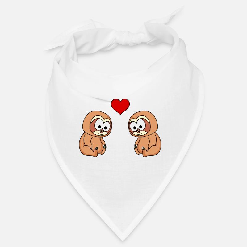 Faultier Comic Paar liebe Bandana