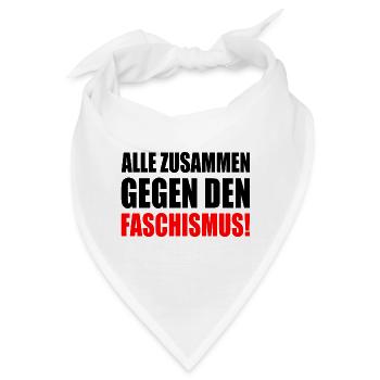 alle zusammen gegen den faschismus - Bandana - Weiß - Vorne