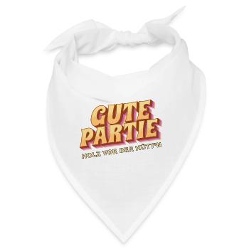 Gute Partie - Holz vor der Hütte - Bandana - Weiß - Vorne