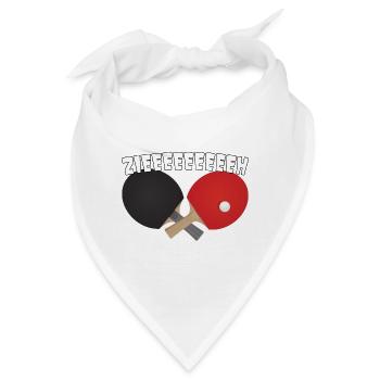Tischtennis Zieeeeh Zieh Topspin - Bandana - Weiß - Vorne