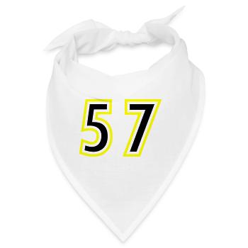 57 Zahl College - Bandana - Weiß - Vorne