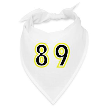 89 Zahl College - Bandana - Weiß - Vorne