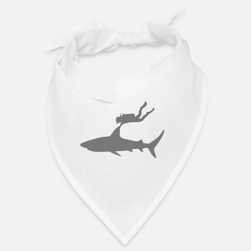 requin - Bandana - blanc