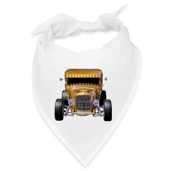 Auto - Oldtimer - Bandana - Weiß - Vorne