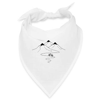 Bergwegkurven und ebike - - Bandana - Weiß - Vorne